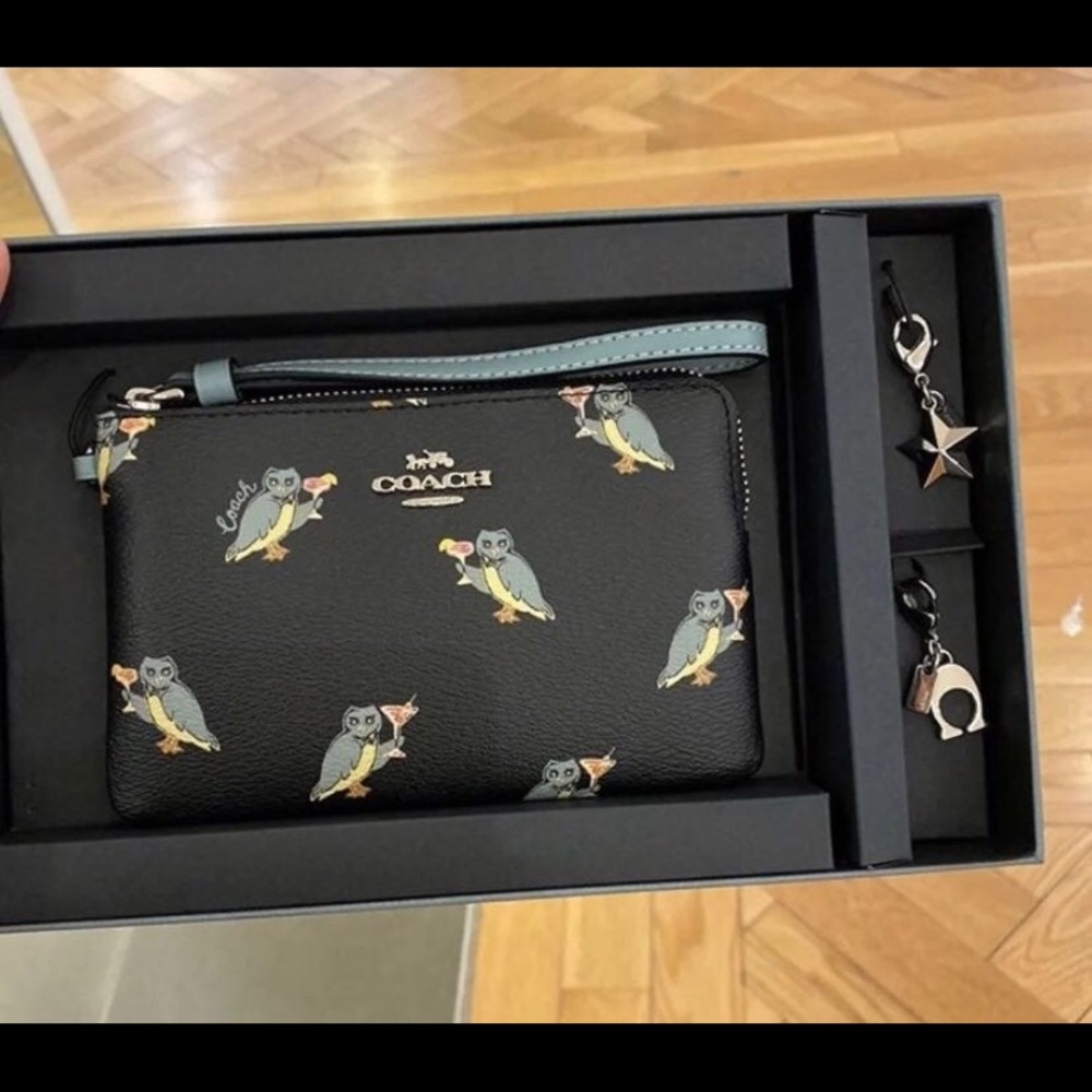 Owl Coach Wristlet